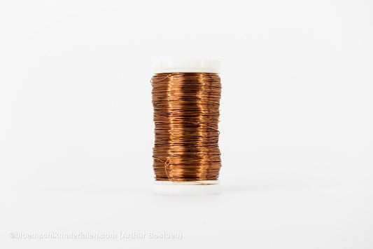 WIKKELDRAAD KOPER OP SPOEL (0.30mm dikte, +/ - 160M lang) - bloemschikmaterialen.com