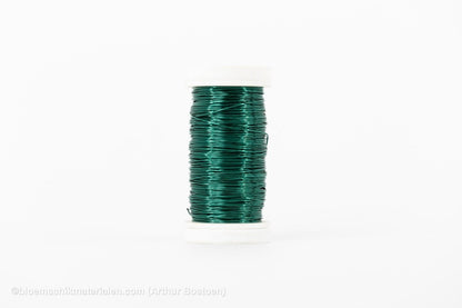 WIKKELDRAAD TURQUOISE OP SPOEL (0.30mm dikte, +/ - 160M lang) - bloemschikmaterialen.com