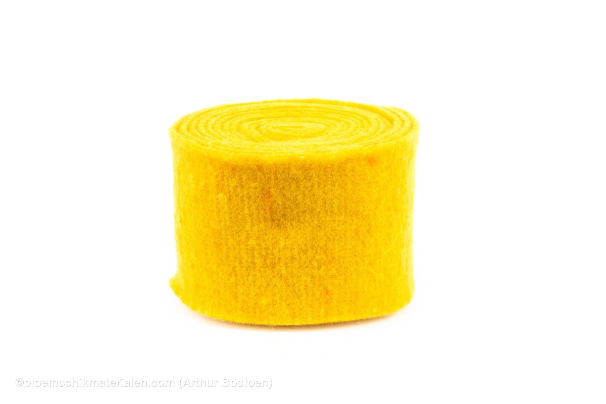 WOL VILT 15CM +/-5M GEEL - bloemschikmaterialen.com