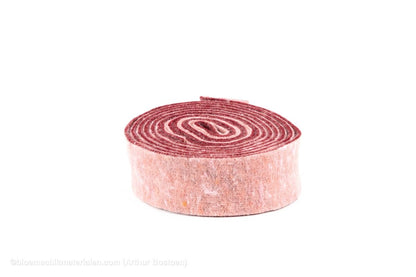 WOL VILT 7.5CM +/-5M 2 COLOURS ROOS/ROOD - bloemschikmaterialen.com