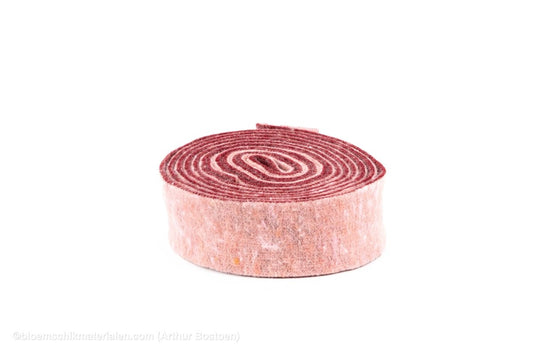WOL VILT 7.5CM +/-5M 2 COLOURS ROOS/ROOD - bloemschikmaterialen.com