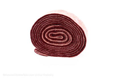 WOL VILT 7.5CM +/-5M 2 COLOURS ROOS/ROOD - bloemschikmaterialen.com