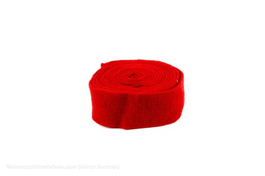 WOL VILT 7.5CM +/-5M ROOD - bloemschikmaterialen.com