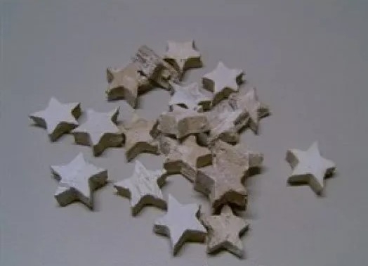 Cocosnoot sterren 3 cm wit (100 st)