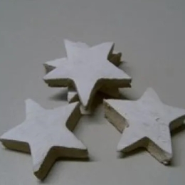 Cocosnoot sterren 5 cm wit (100 st)