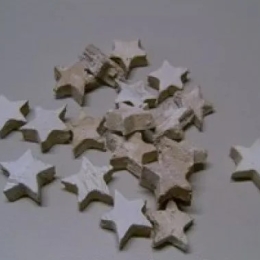 Cocosnoot sterren 3 cm wit (100 st)