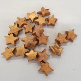 Cocosnoot sterren 3 cm goud (20 st)